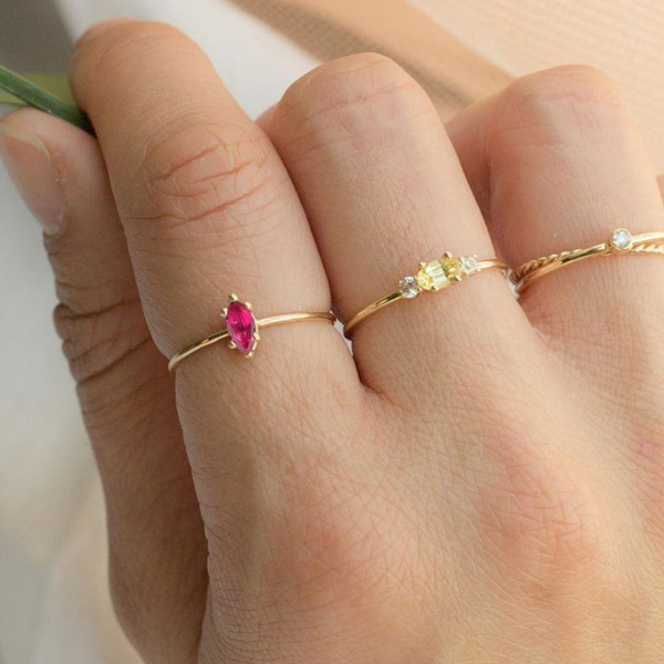 Marquise Custom Gemstone Ring|14k Gold,Ruby/Emerald/Sapphire