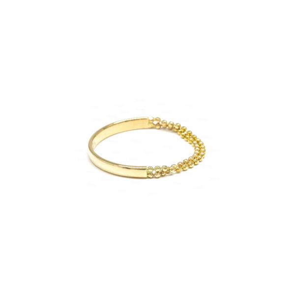 Gold Bead Chain Ring | 14k Solid Gold