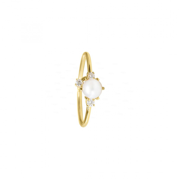 Ella | Freshwater Pearl and Diamond Cluster Ring