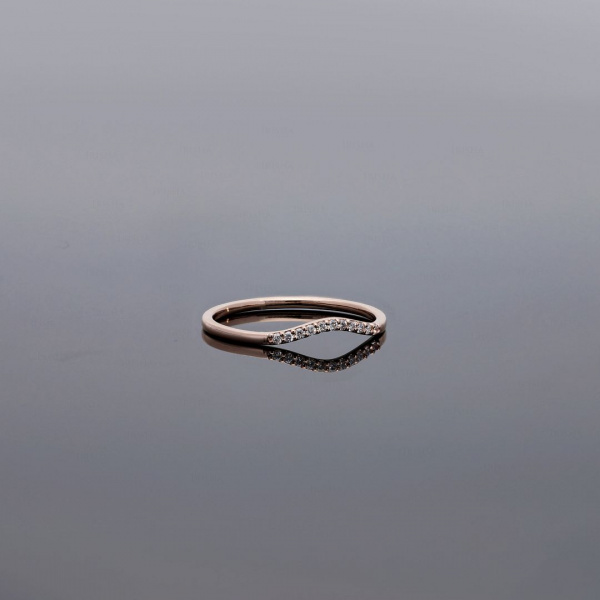 Diamond Chevron Ring|14k Gold Ring Enhancer