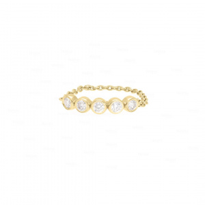Circles Chain Ring|14k Gold, Diamond