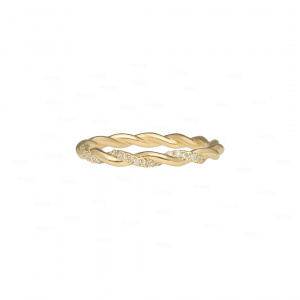 Braided Love Ring|Diamond Twisted Rope Band