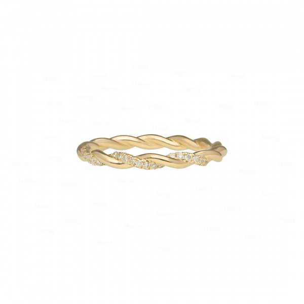 Braided Love Ring|Diamond Twisted Rope Band