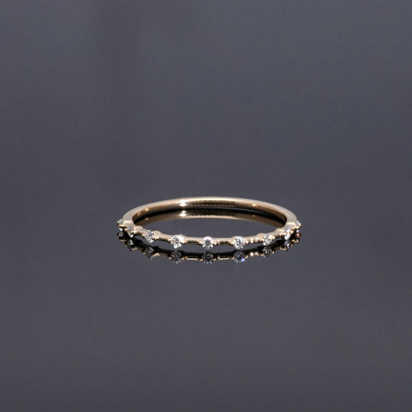 Petite Diamond Thin Band|Stackable Ring