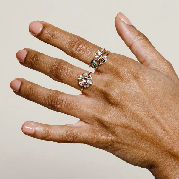 Emerald Baguette Ring|14k Gold