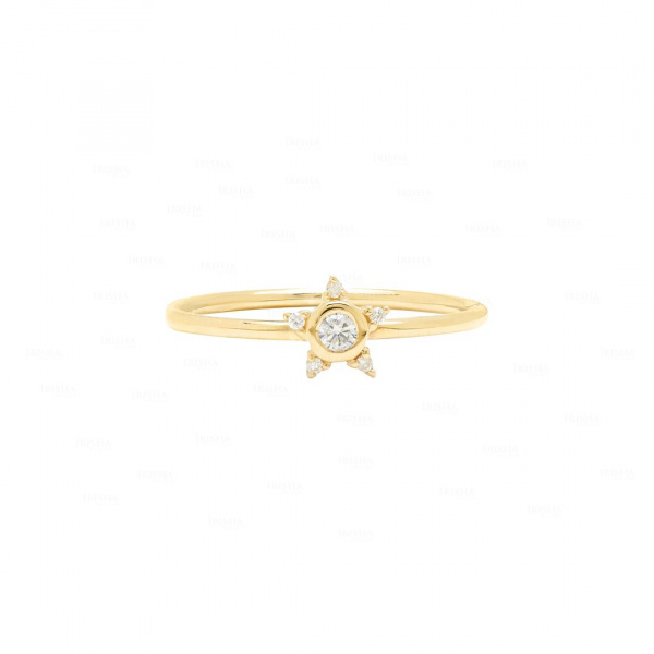 Stella Star Ring|14k Gold, Diamond