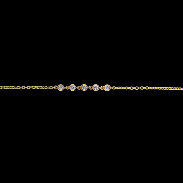 0.20 Ct. Linked Bezel Set Diamond Friendship Bracelet In 14K Gold Fine Jewelry