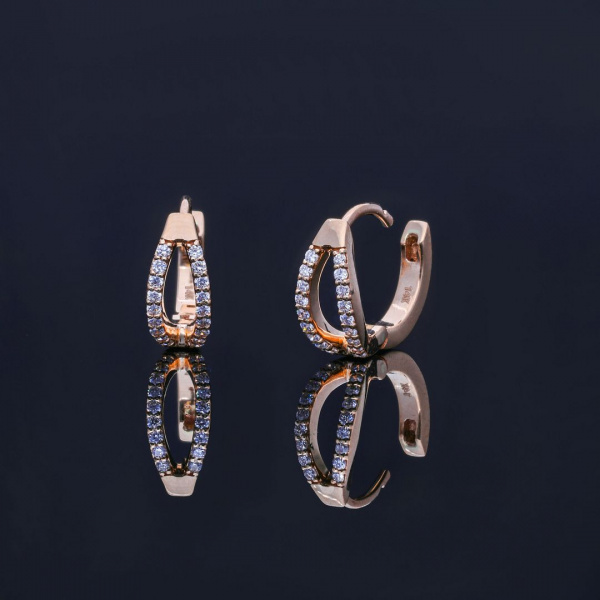 14K Gold 0.18 Ct. Genuine Diamond Minimalist Huggie Hoop Earrings Fine Jewelry