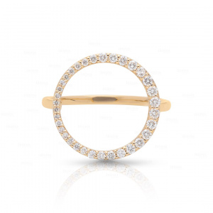 Diamond Open Eternity Circle Ring 14K Gold Size - 3 to 8 US Fine Jewelry