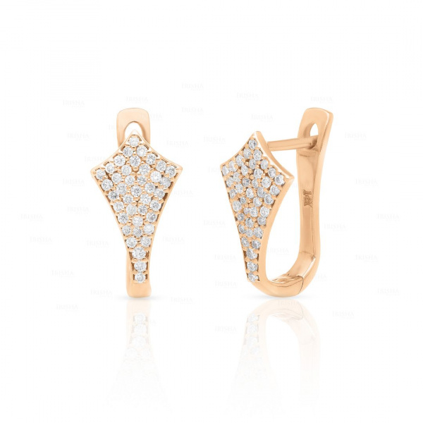 14K Gold 0.24 Ct. Genuine Diamonds Mini Snake Earrings Fine Jewelry