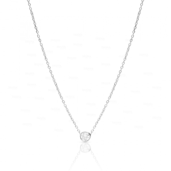14K Gold 0.11 Ct. Genuine Diamond Yard 18 Inch Long Chain Necklace Fine Jewelry