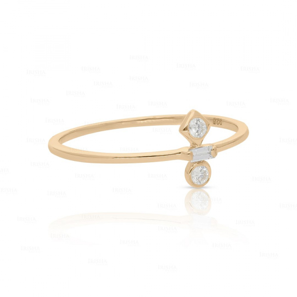 0.10Ct. VS Diamond Baguette Shape Wedding Ring in 14k Gold Fine Jewelry