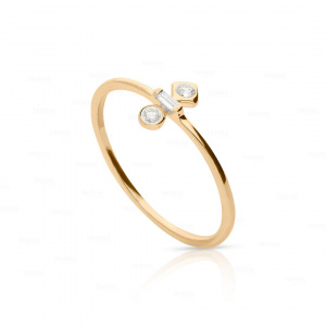 0.10Ct. VS Diamond Baguette Shape Wedding Ring in 14k Gold Fine Jewelry
