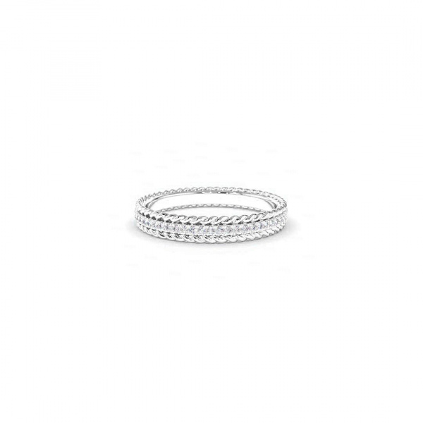 Eternity Wedding Ring | Diamond Twisted Rope Triple Band