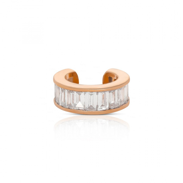 Diamond Baguette Ear Cuff|14k Gold